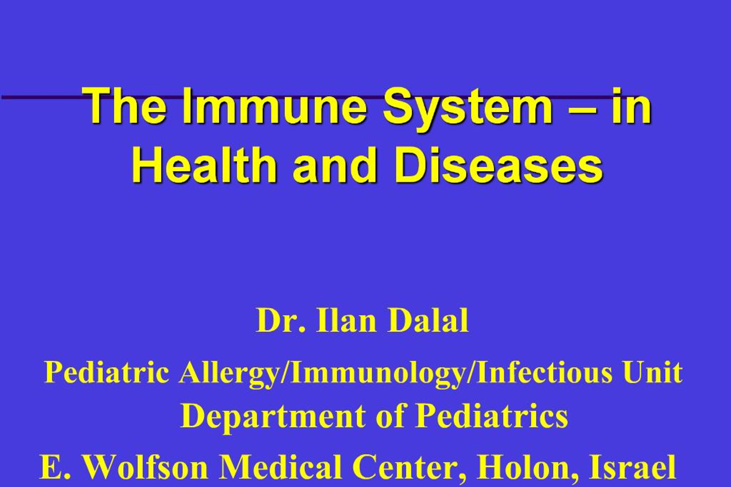 PPT - The Immune System in Health and Diseases PowerPoint Presentation ...