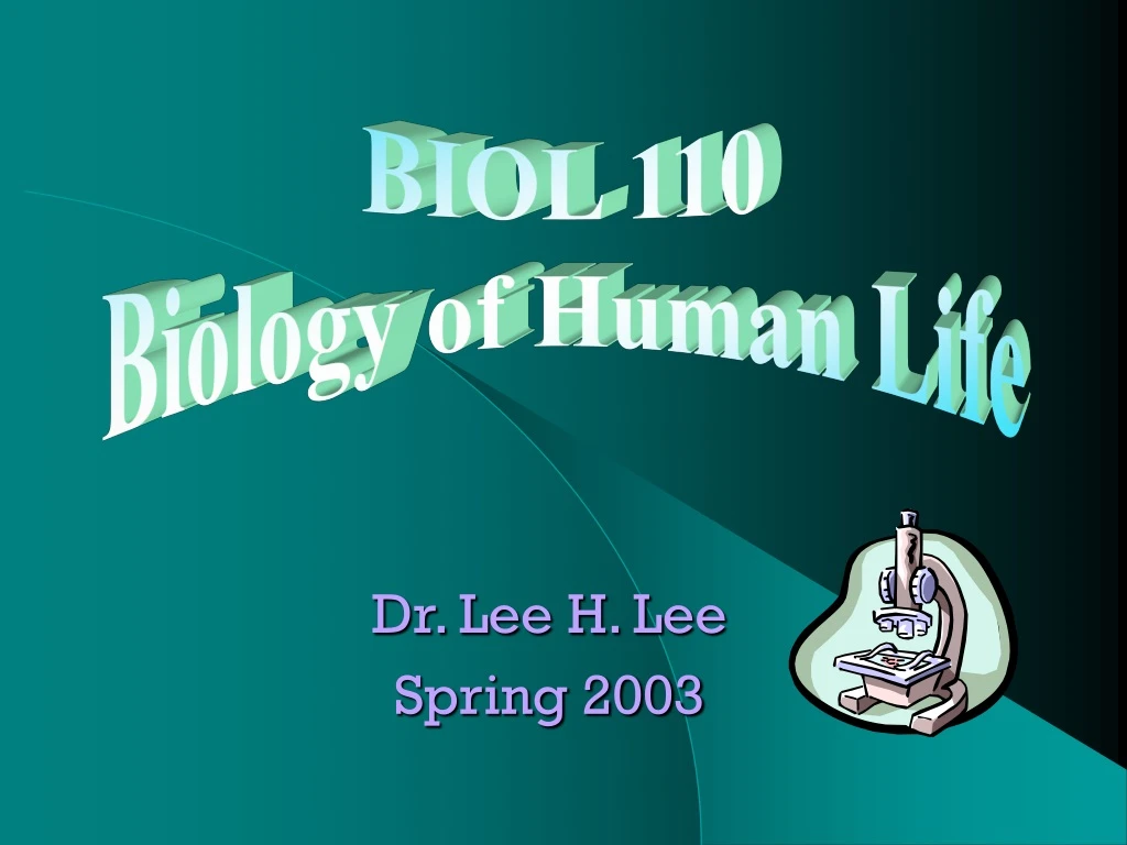 dr lee h lee spring 2003