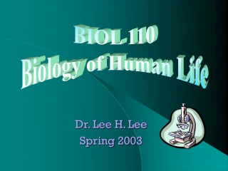 Dr. Lee H. Lee Spring 2003 - slide 1