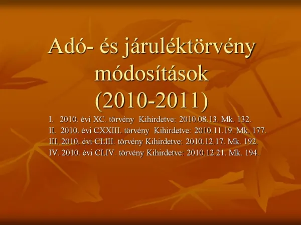 Ad - s j rul kt rv ny m dos t sok 2010-2011