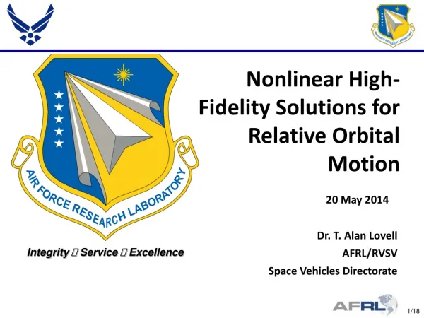 Nonlinear High-Fidelity Solutions for Relative Orbital Motion