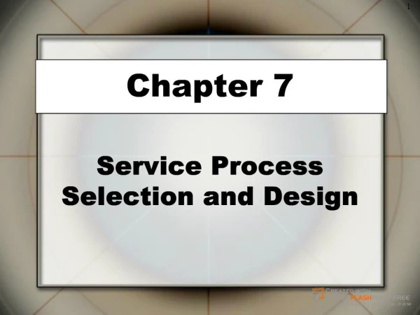 The Nature of ServicesService Strategy: Focus AdvantageService-System Design MatrixService Blueprinting Service Fail-sa