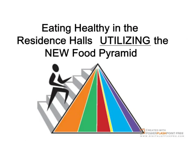Eating Healthy in the Residence Halls UTILIZING the NEW Food Pyramid
