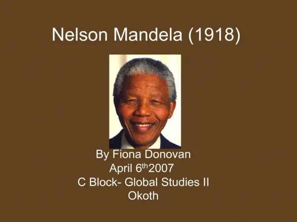 Nelson Mandela 1918