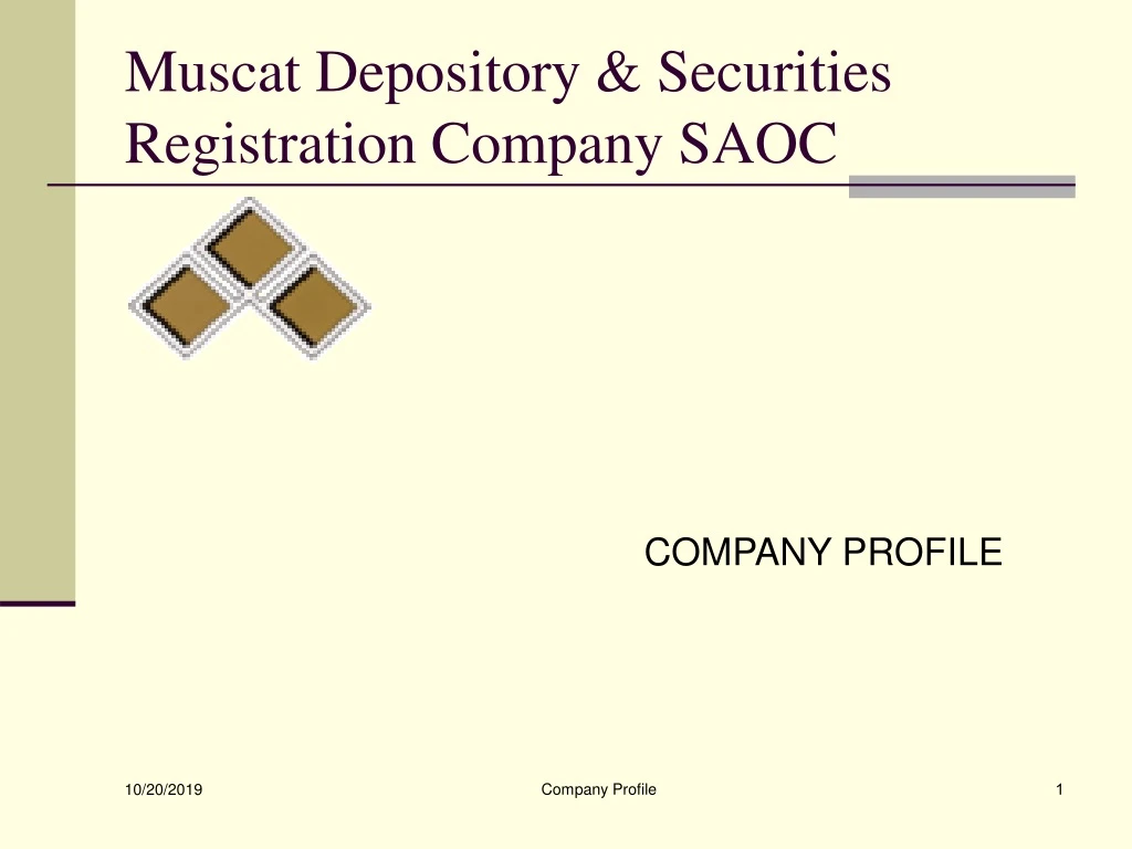 muscat depository securities registration company saoc