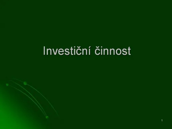 Investicn cinnost