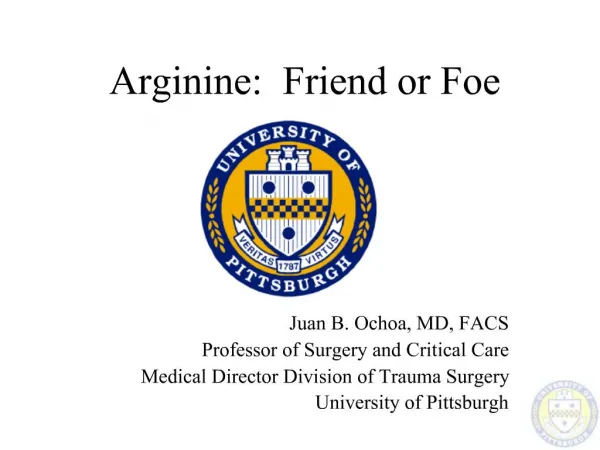 Arginine: Friend or Foe