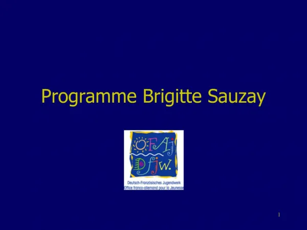 Programme Brigitte Sauzay