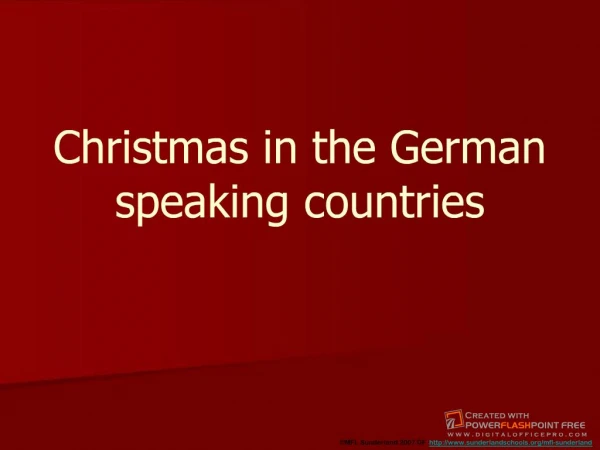 Christmas in the German speaking countries