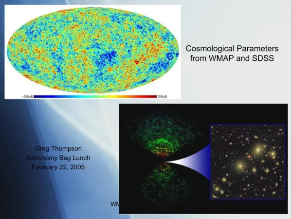 Cosmological Parameters from WMAP and SDSS