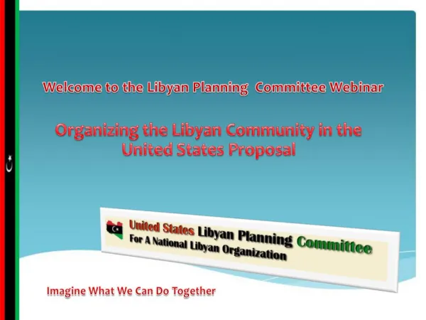 Welcome to the Libyan Planning Committee Webinar