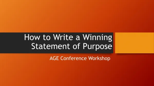 How to Write a Winning Statement of Purpose