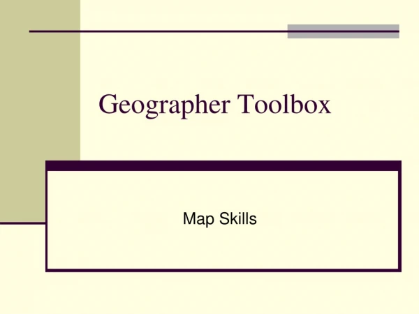 Geographer Toolbox