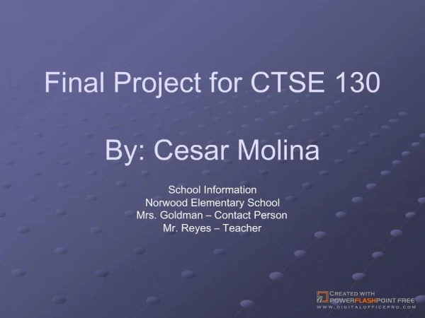 Final Project for CTSE 130