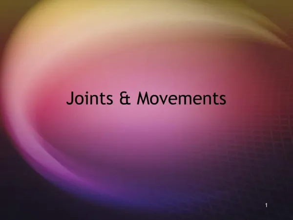 Joints Movements