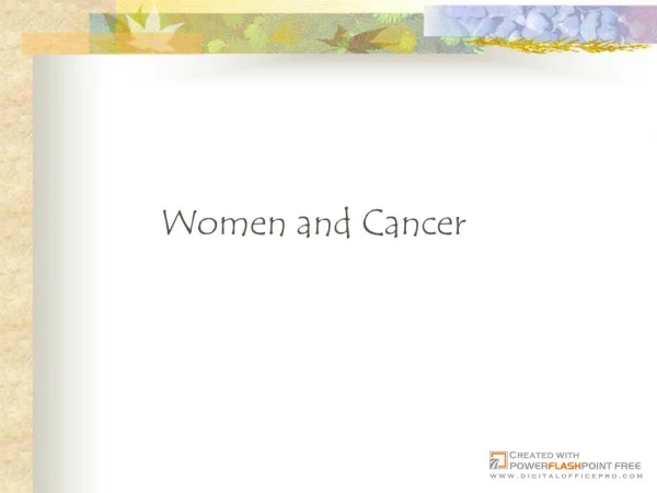 Women and Cancer