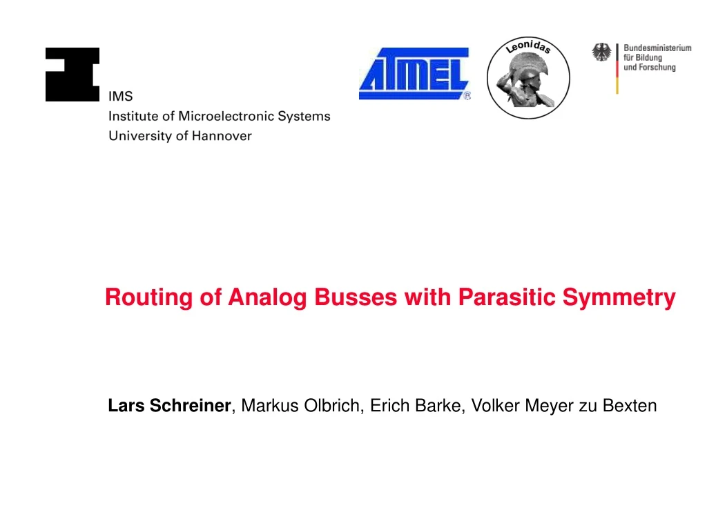 routing of analog busses with parasitic symmetry
