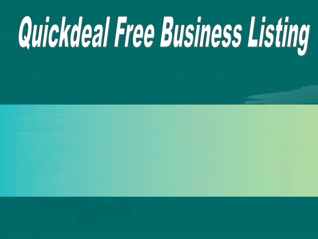 quickdeal free business listing