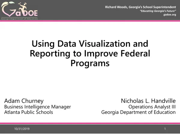 Using Data Visualization and Reporting to Improve Federal Programs