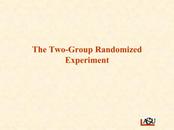 The Two-Group Randomized Experiment
