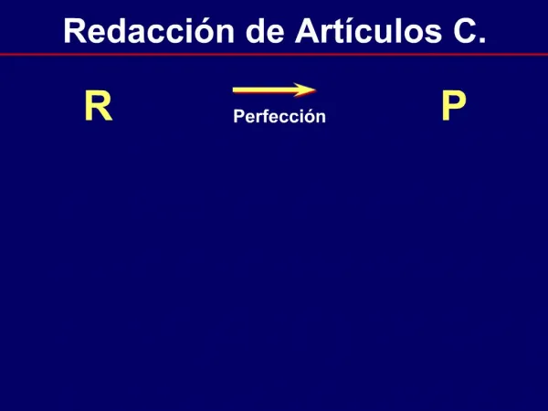 Redacci n de Art culos C.