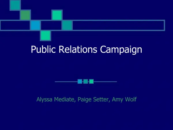 Public Relations Campaign