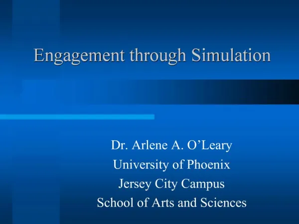 Engagement through Simulation