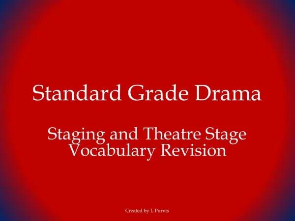 Standard Grade Drama