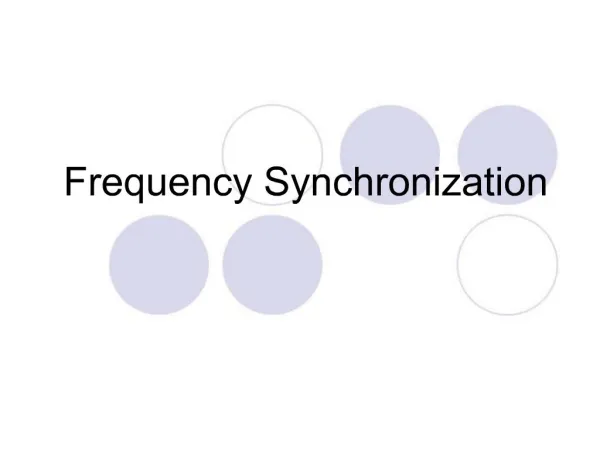Frequency Synchronization