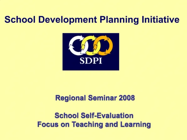 School Development Planning Initiative