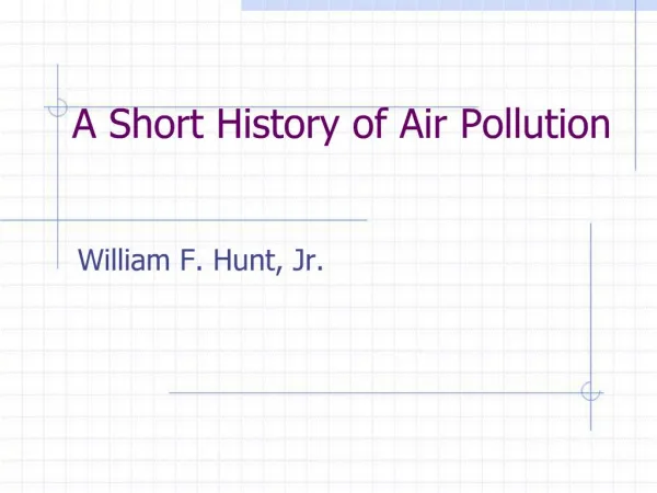 A Short History of Air Pollution