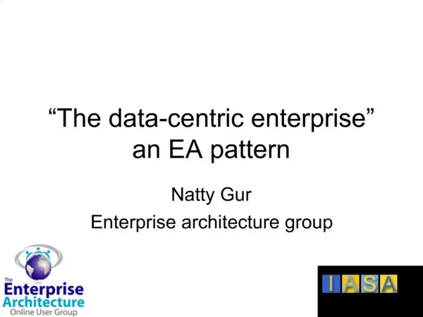 The data-centric enterprise an EA pattern