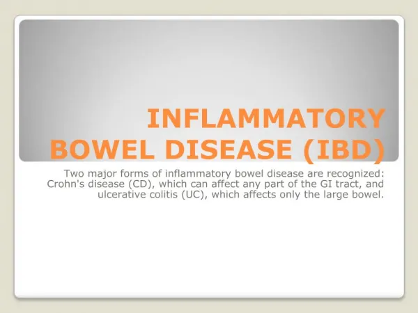 INFLAMMATORY BOWEL DISEASE IBD