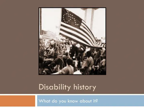 Disability history