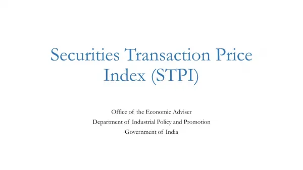 Securities Transaction Price Index (STPI)