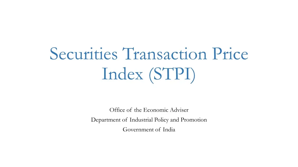 securities transaction price index stpi