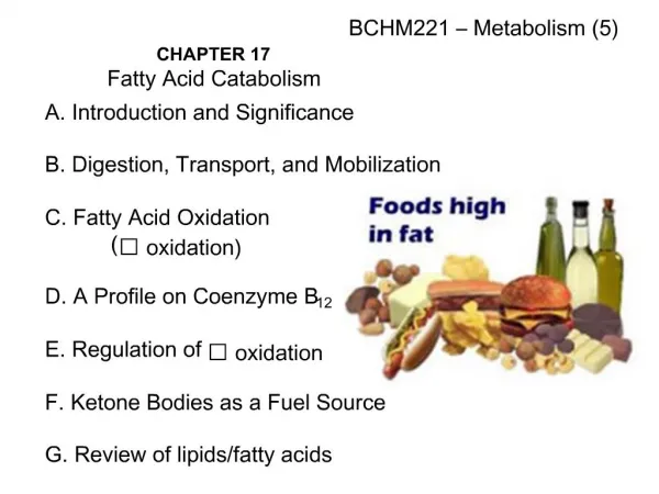 BCHM221 Metabolism 5