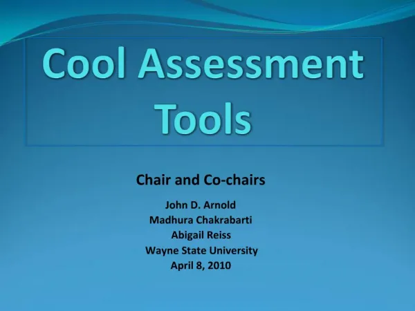 Cool Assessment Tools