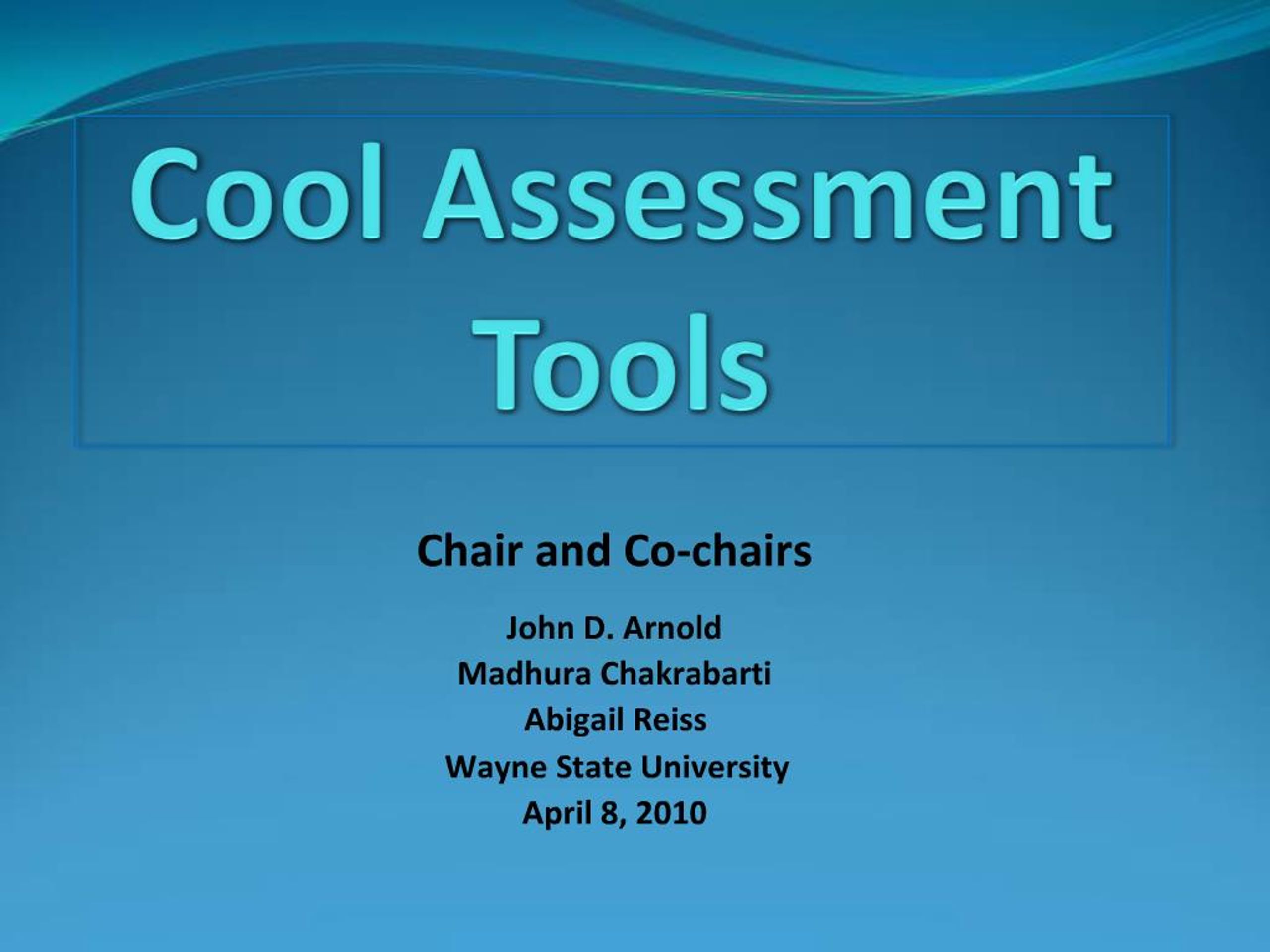 PPT - Cool Assessment Tools PowerPoint Presentation, free download - ID ...
