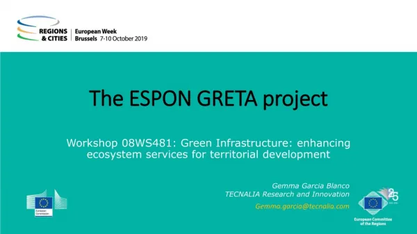 The ESPON GRETA project