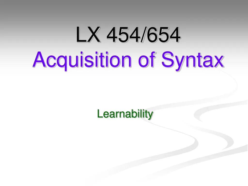 lx 454 654 acquisition of syntax