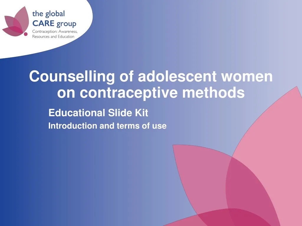 counselling of adolescent women on contraceptive methods