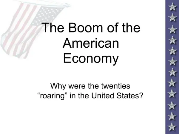 The Boom of the American Economy