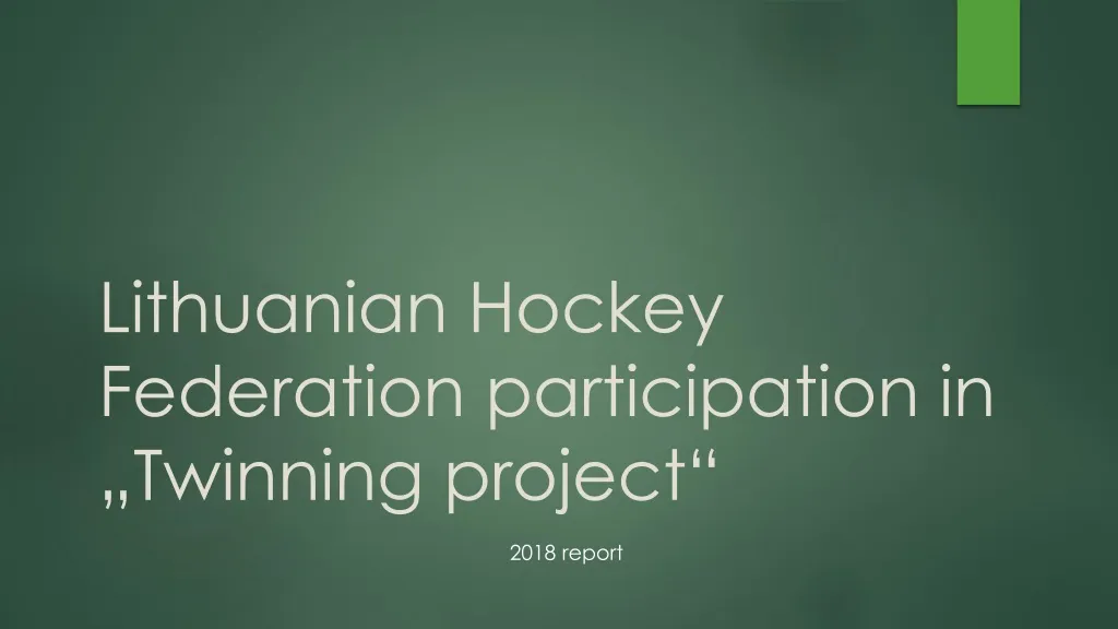 lithuanian hockey federation participation in twinning project