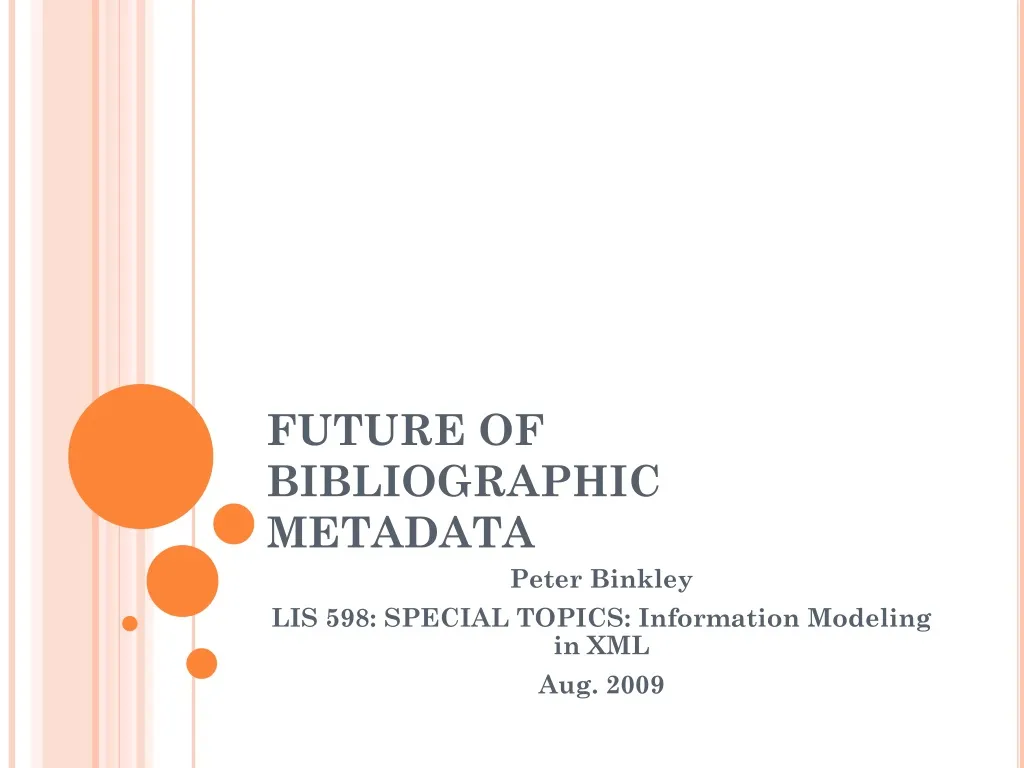 future of bibliographic metadata