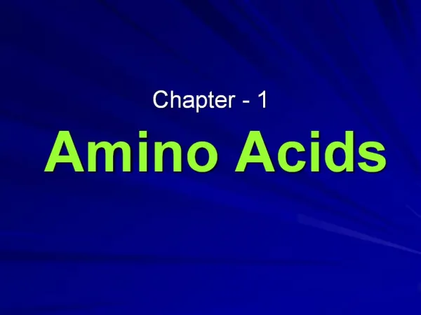 Chapter - 1 Amino Acids