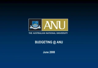 Budgeting Practices at ANU: Understanding Income and Expenditure - slide 1