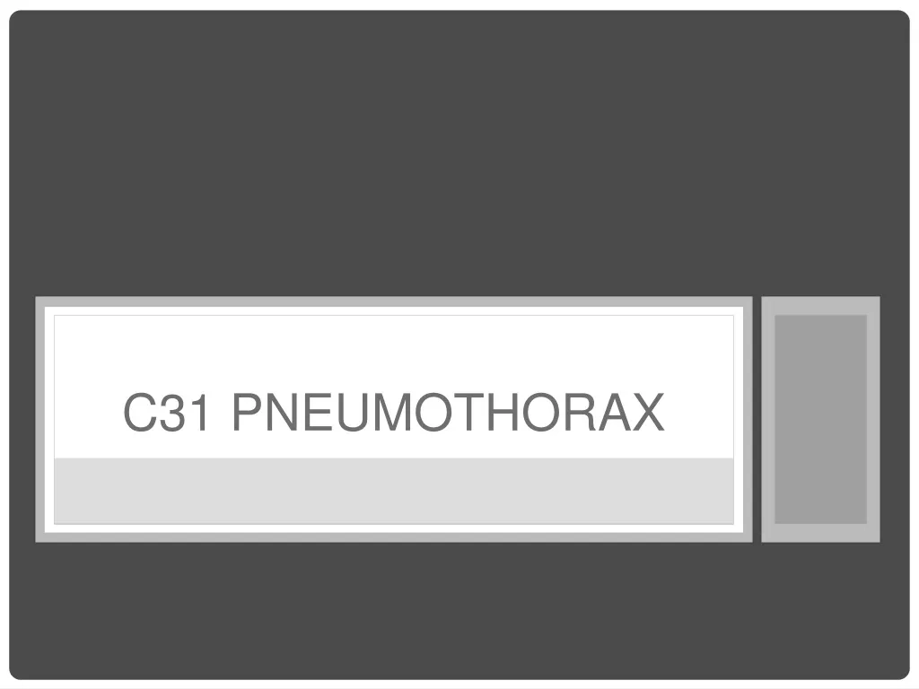 c31 pneumothorax