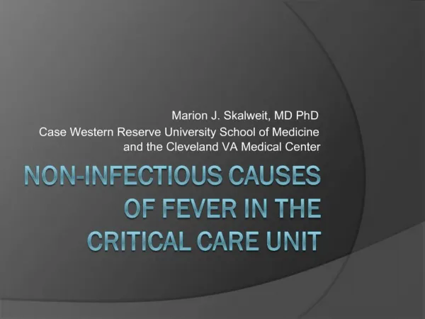 Non-infectious causes of fever in the critical care unit