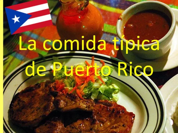 La comida t pica de Puerto Rico